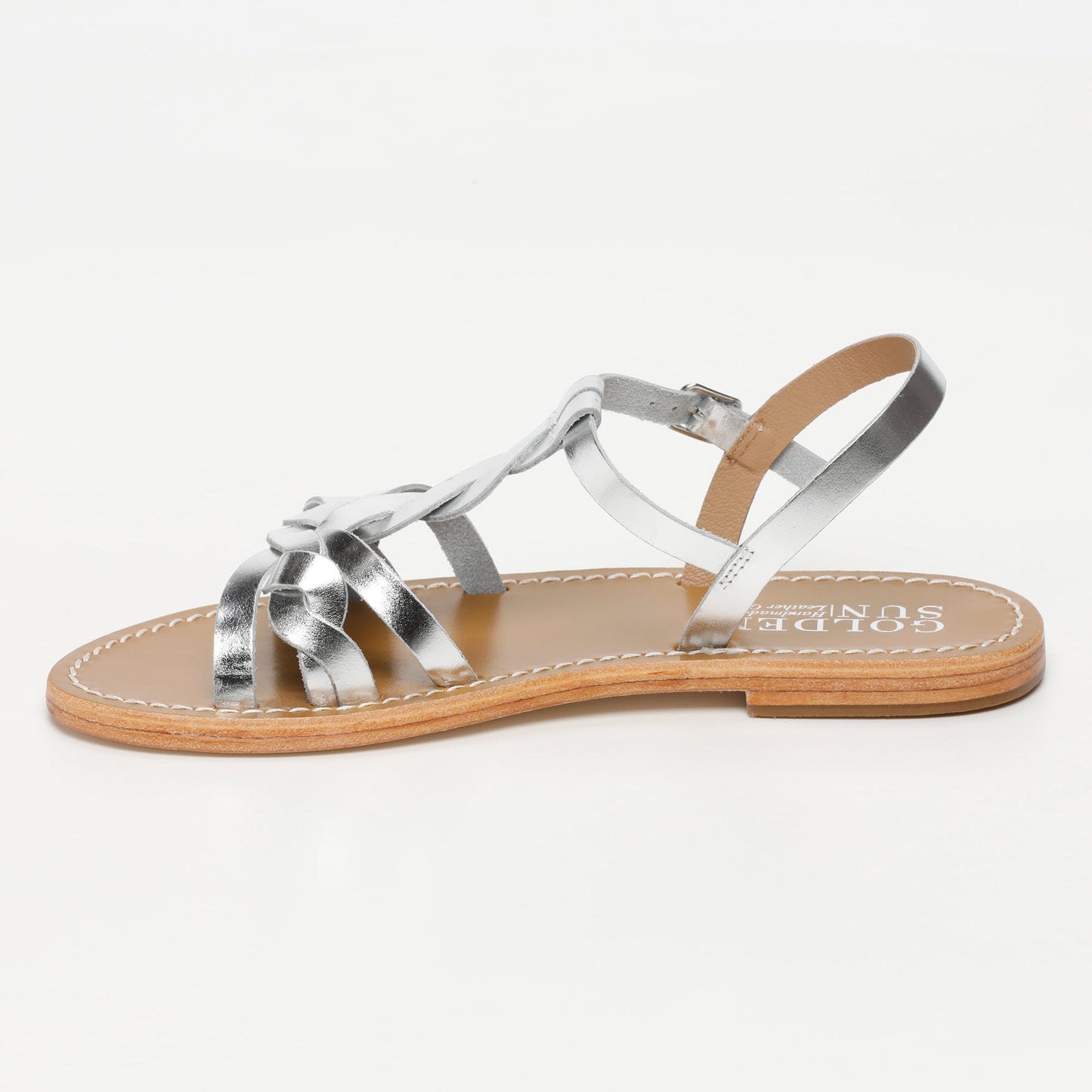 KYSELI sandales en cuir silver