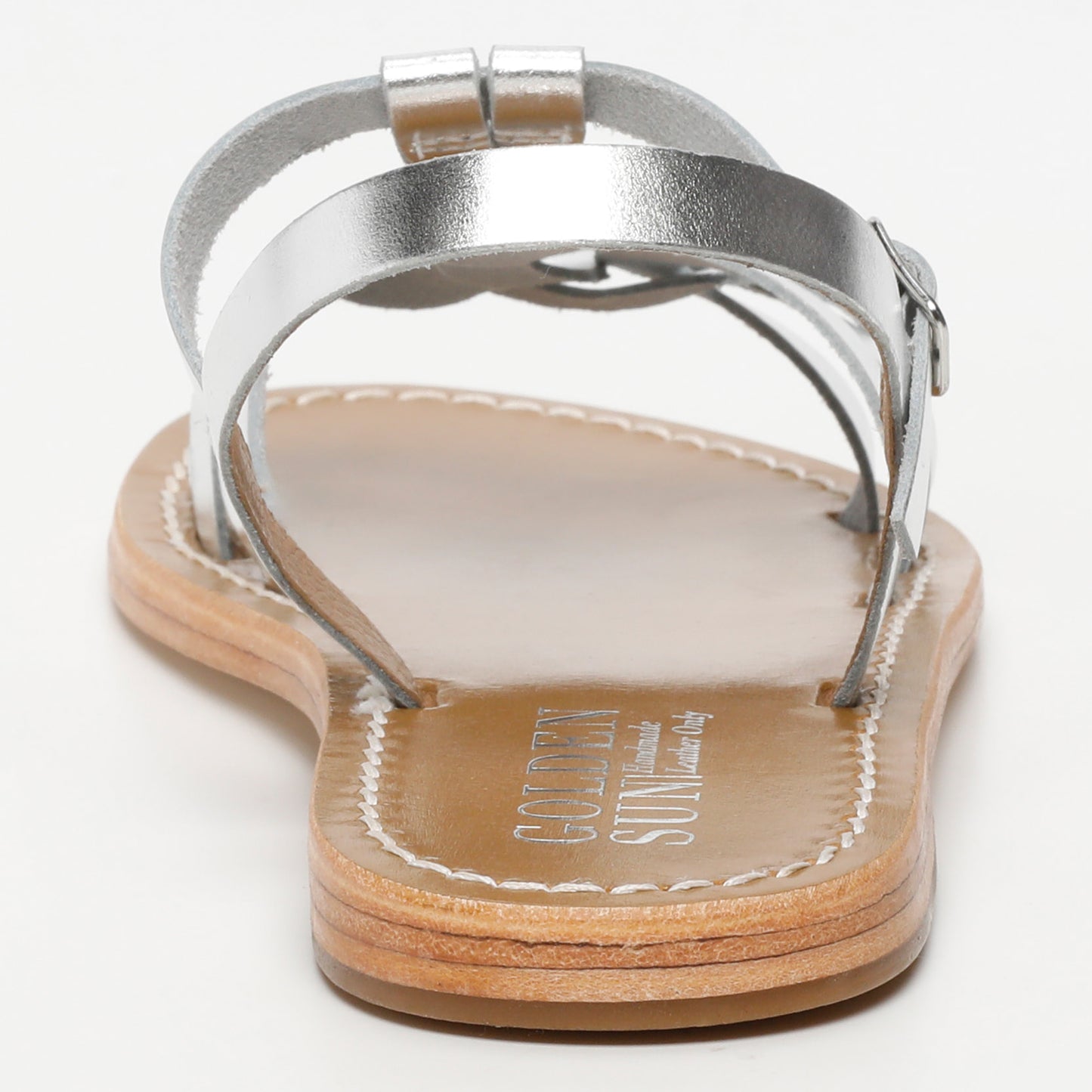 KYSELI sandales en cuir silver