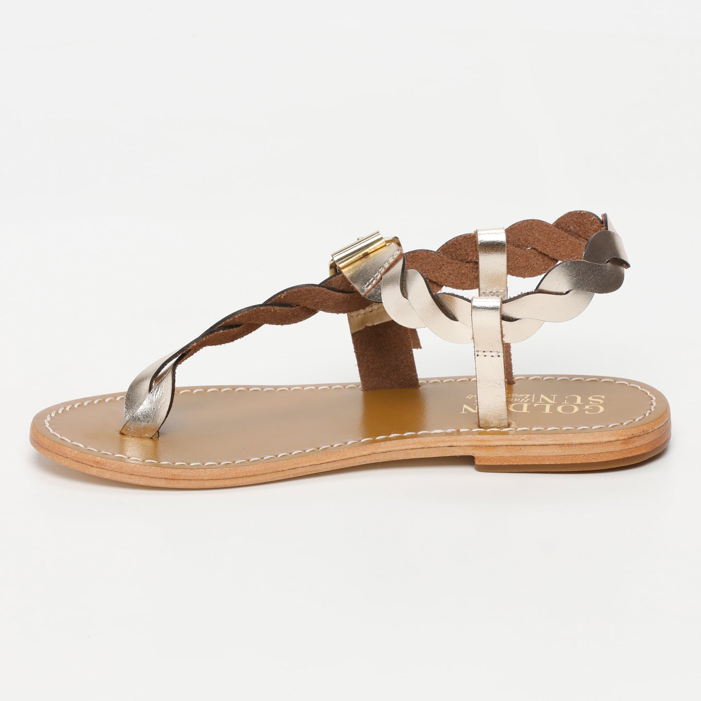 ARYNA sandales en cuir gold