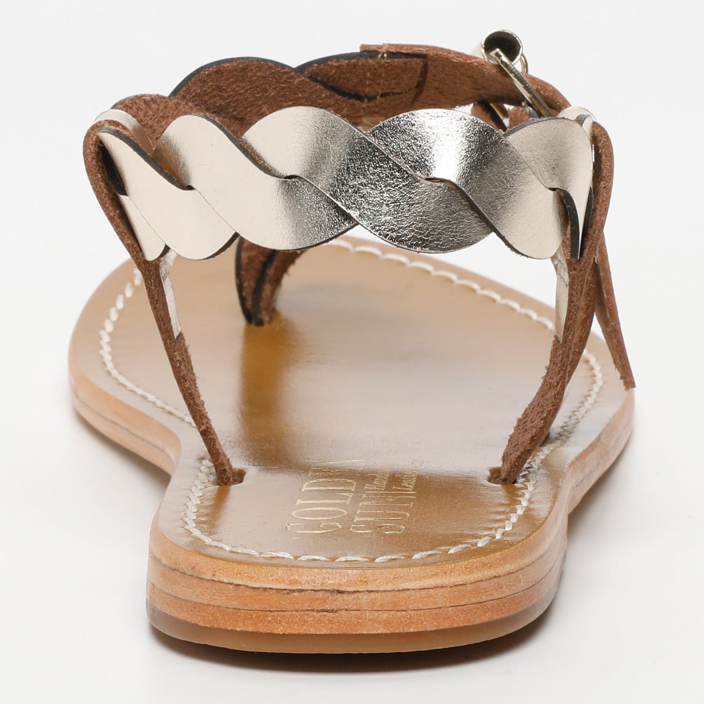 ARYNA sandales en cuir gold