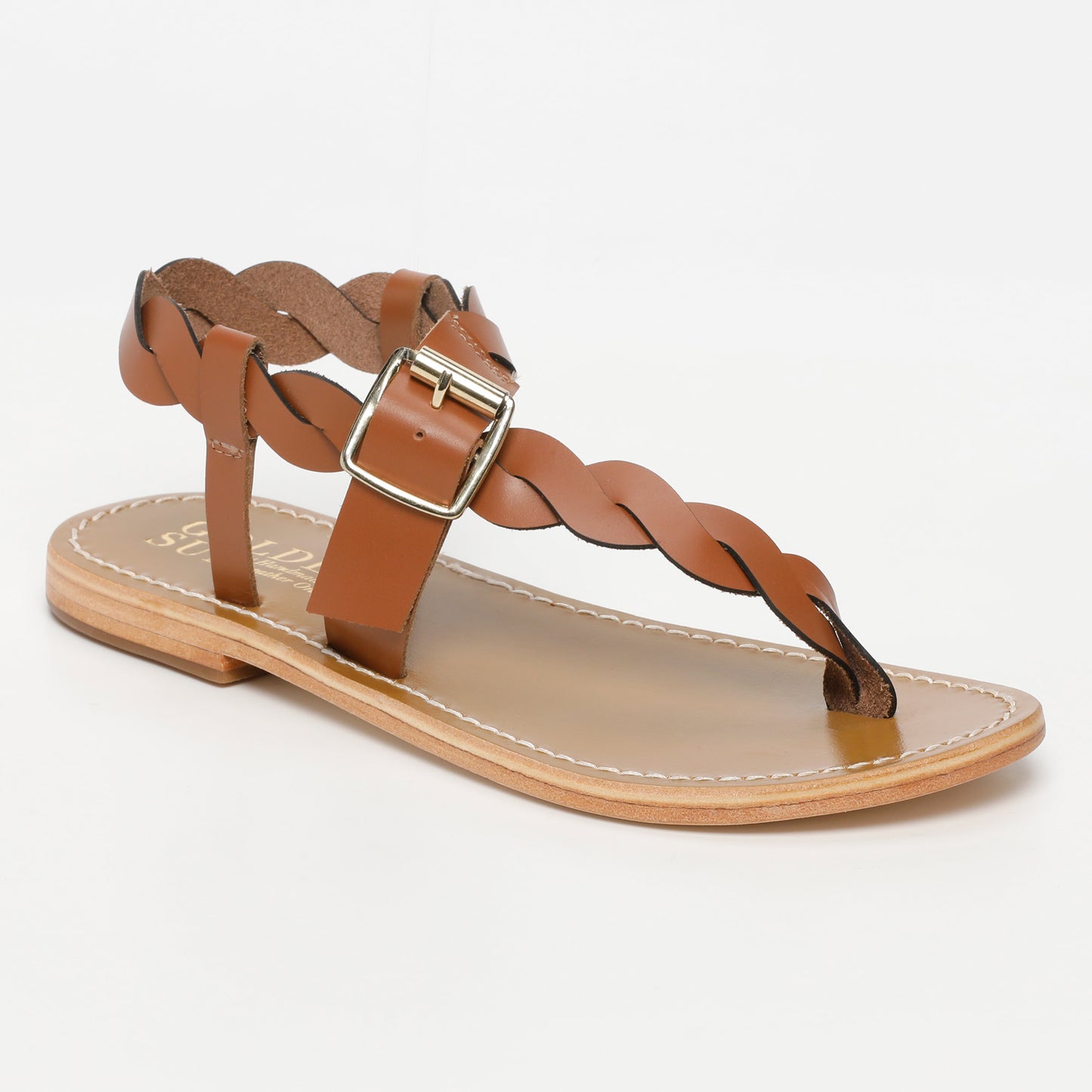 ARYNA sandales en cuir camel