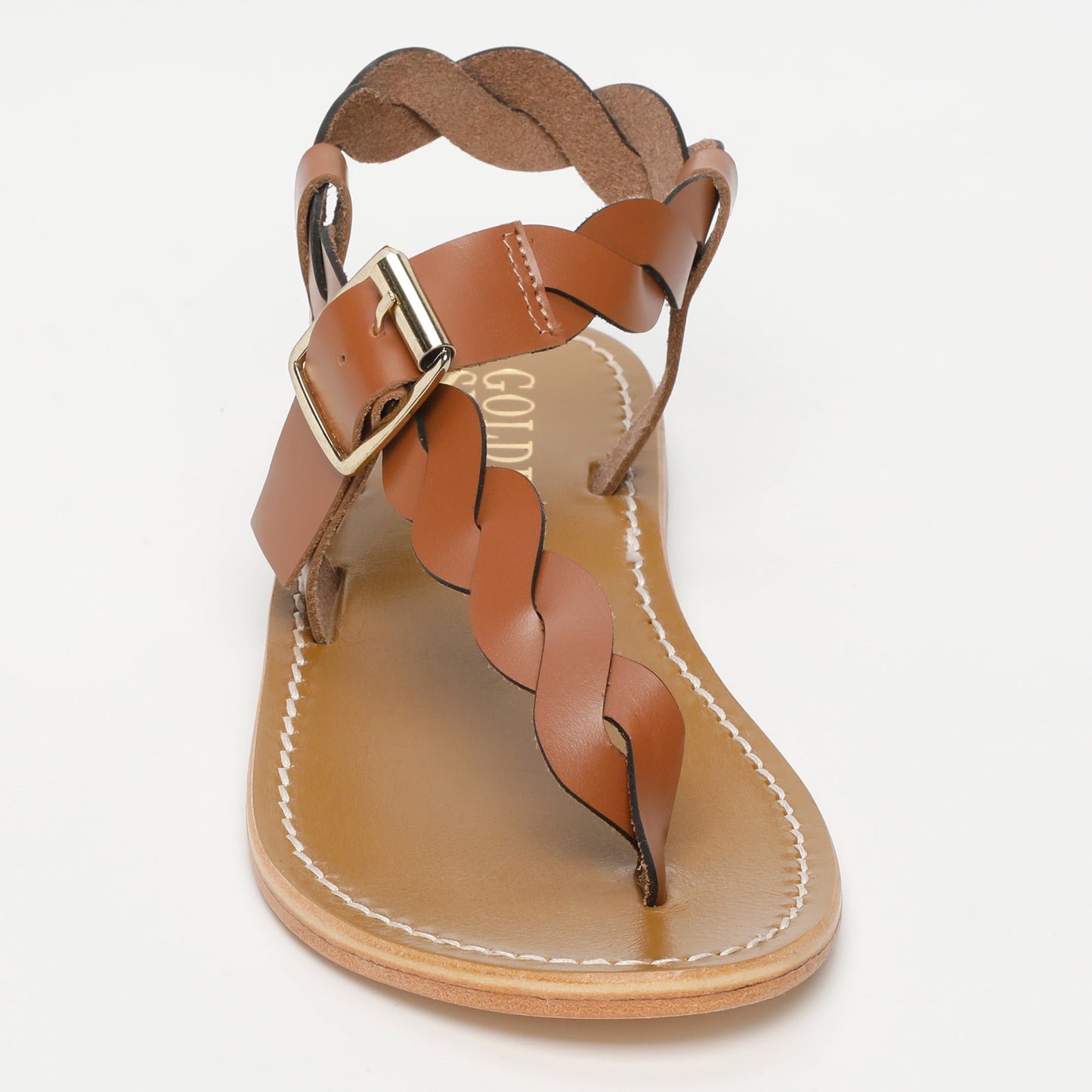 ARYNA sandales en cuir camel