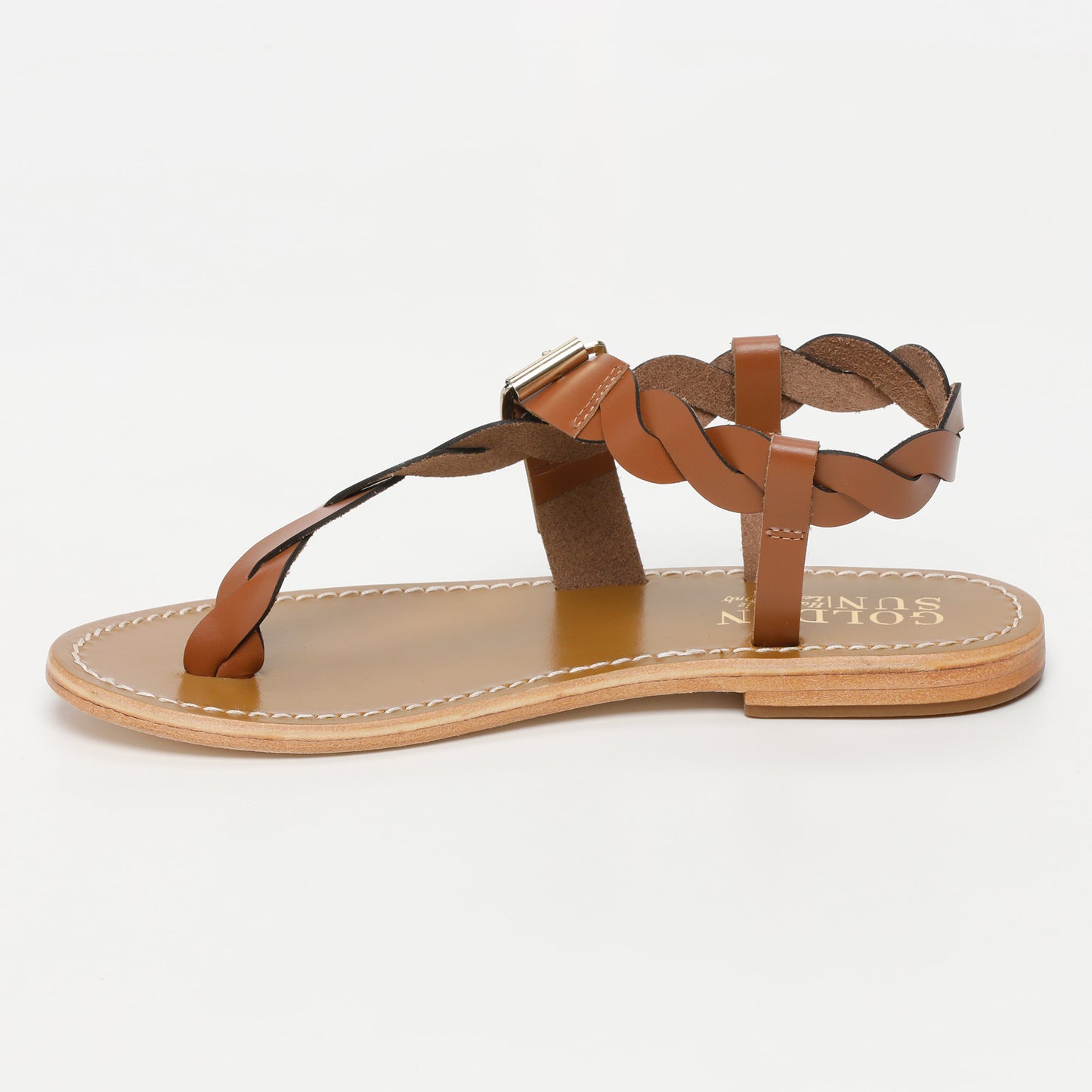 ARYNA sandales en cuir camel