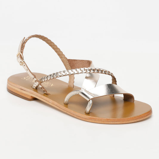 JELENA sandales en cuir gold