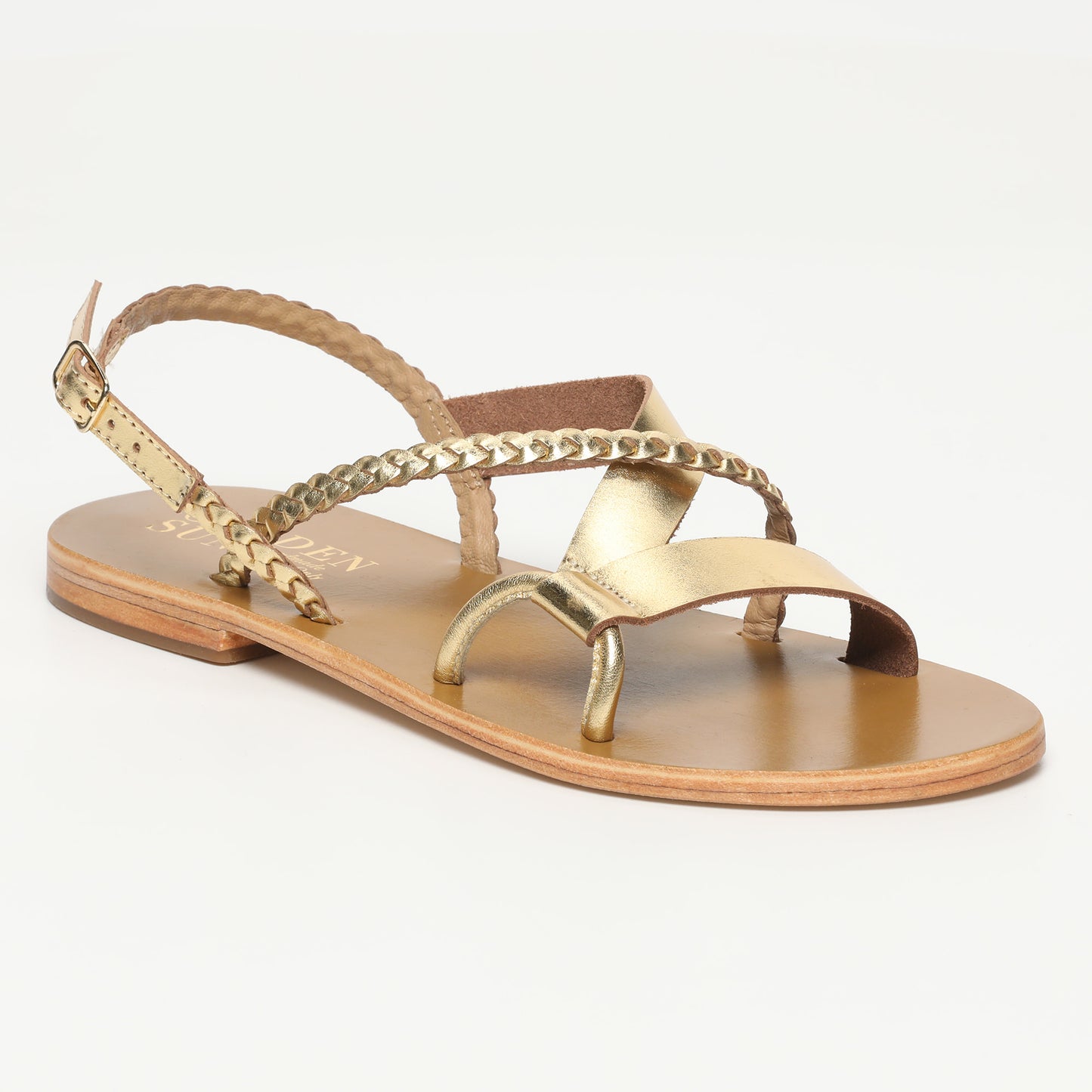JELENA sandales en cuir dark gold