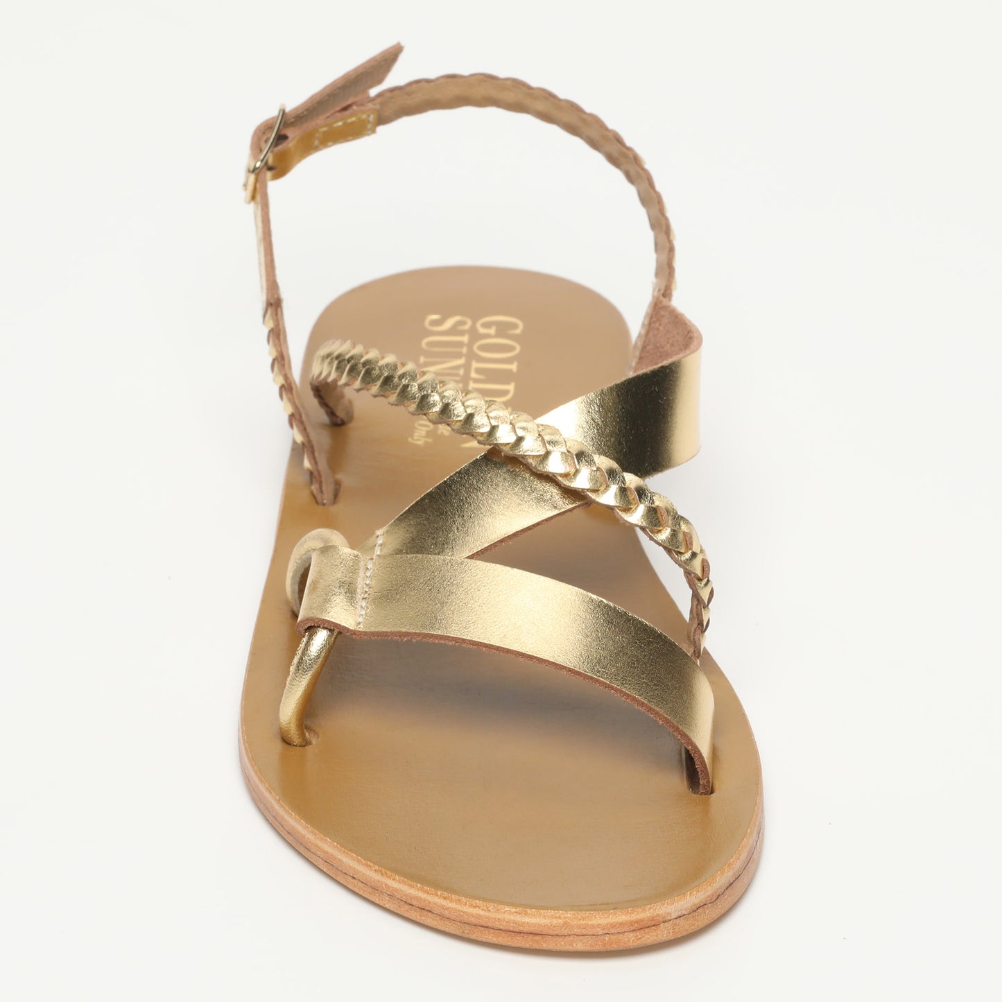 JELENA sandales en cuir dark gold