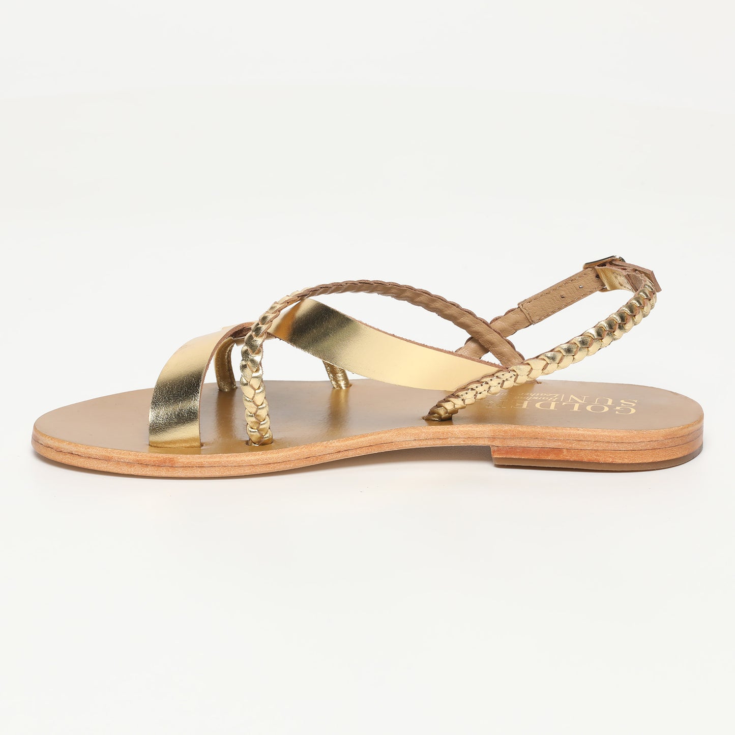 JELENA sandales en cuir dark gold