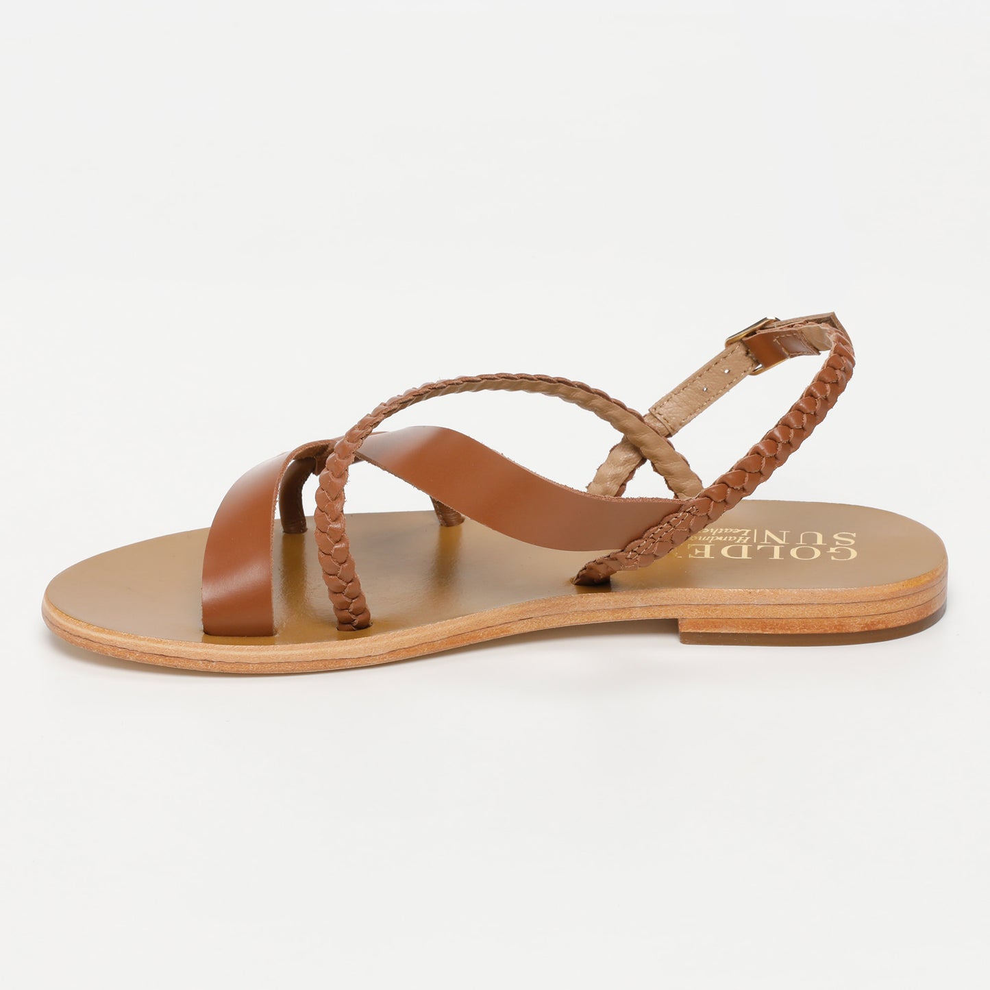 JELENA sandales en cuir camel