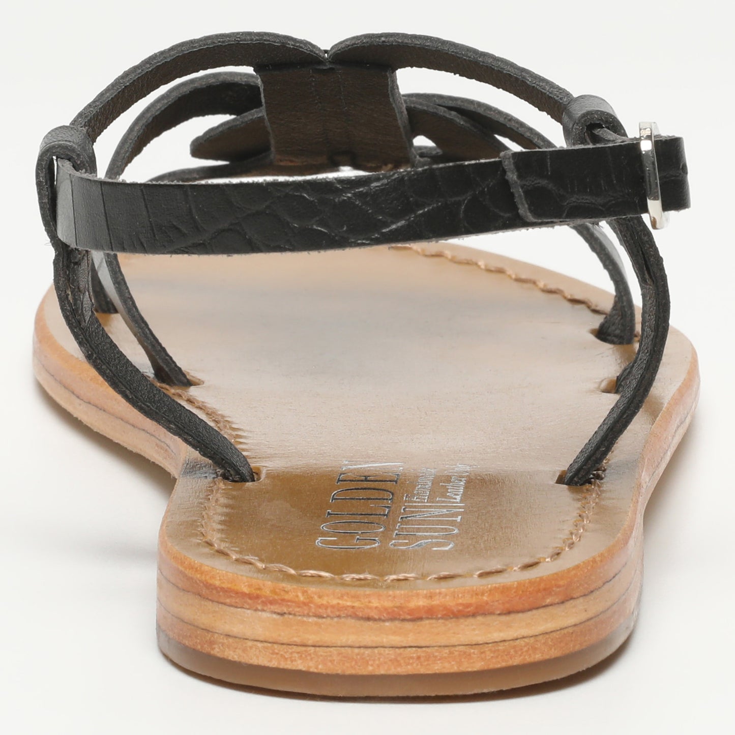 PISKY sandales en cuir black croco