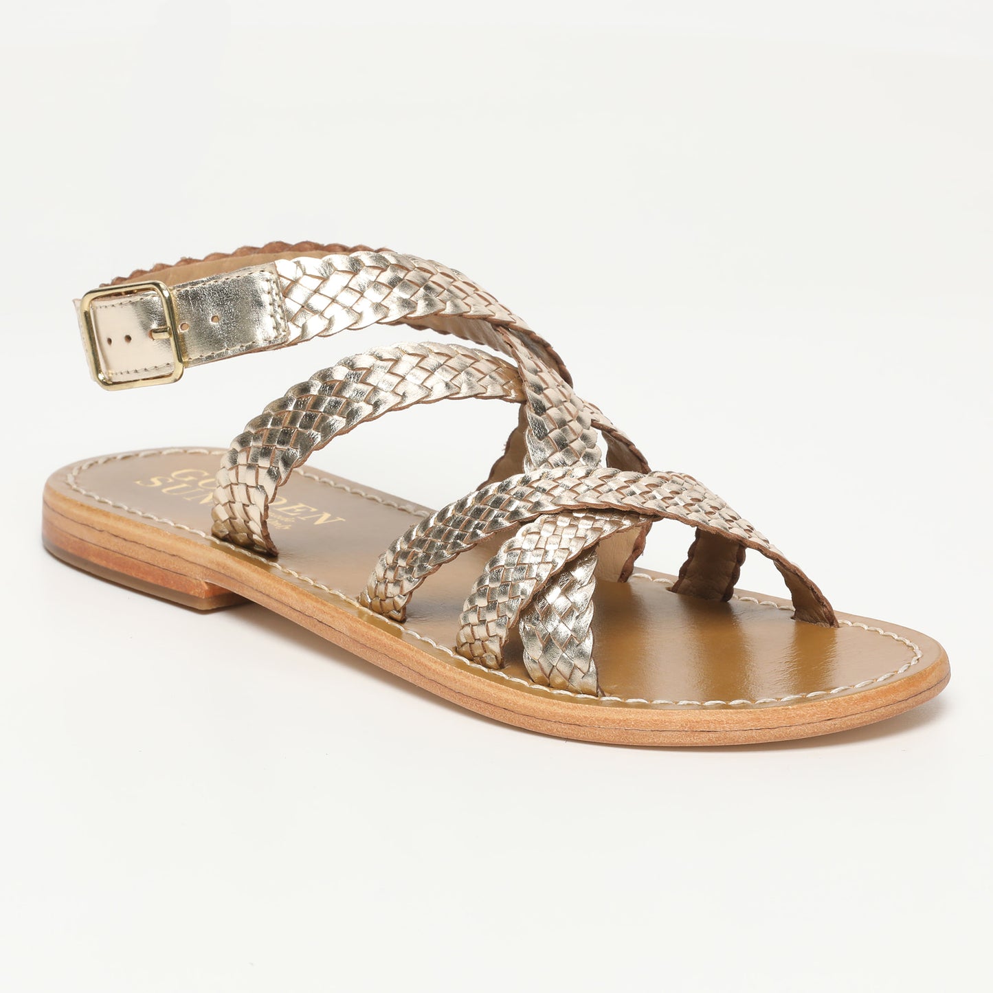 ELVIRA sandales en cuir gold