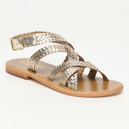 ELVIRA sandales en cuir gold