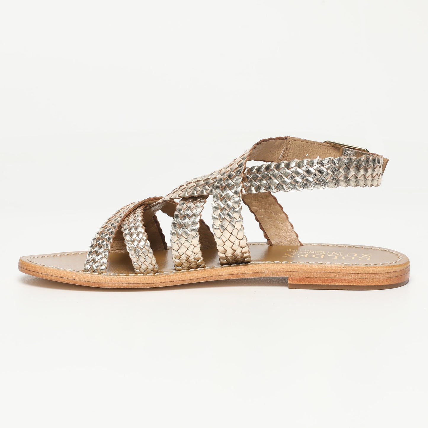 ELVIRA sandales en cuir gold