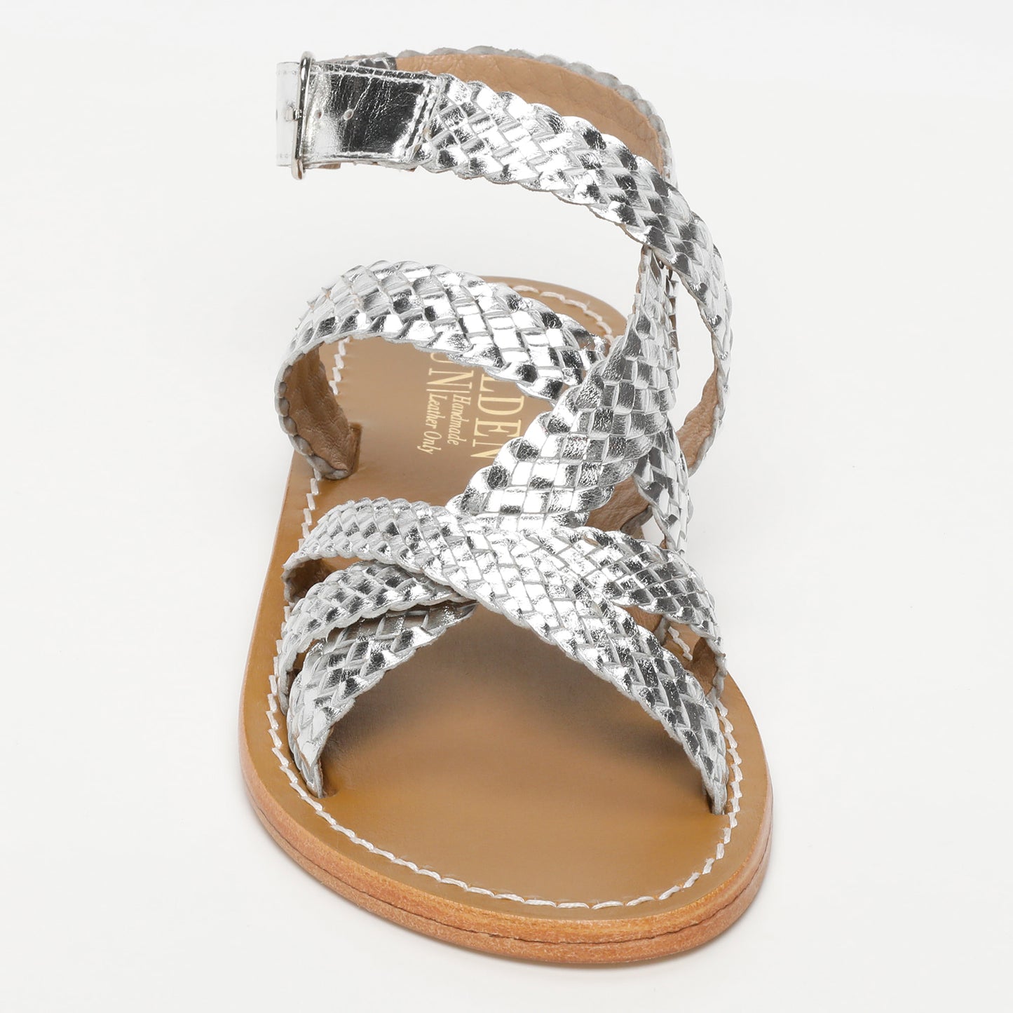 ELVIRA sandales en cuir silver