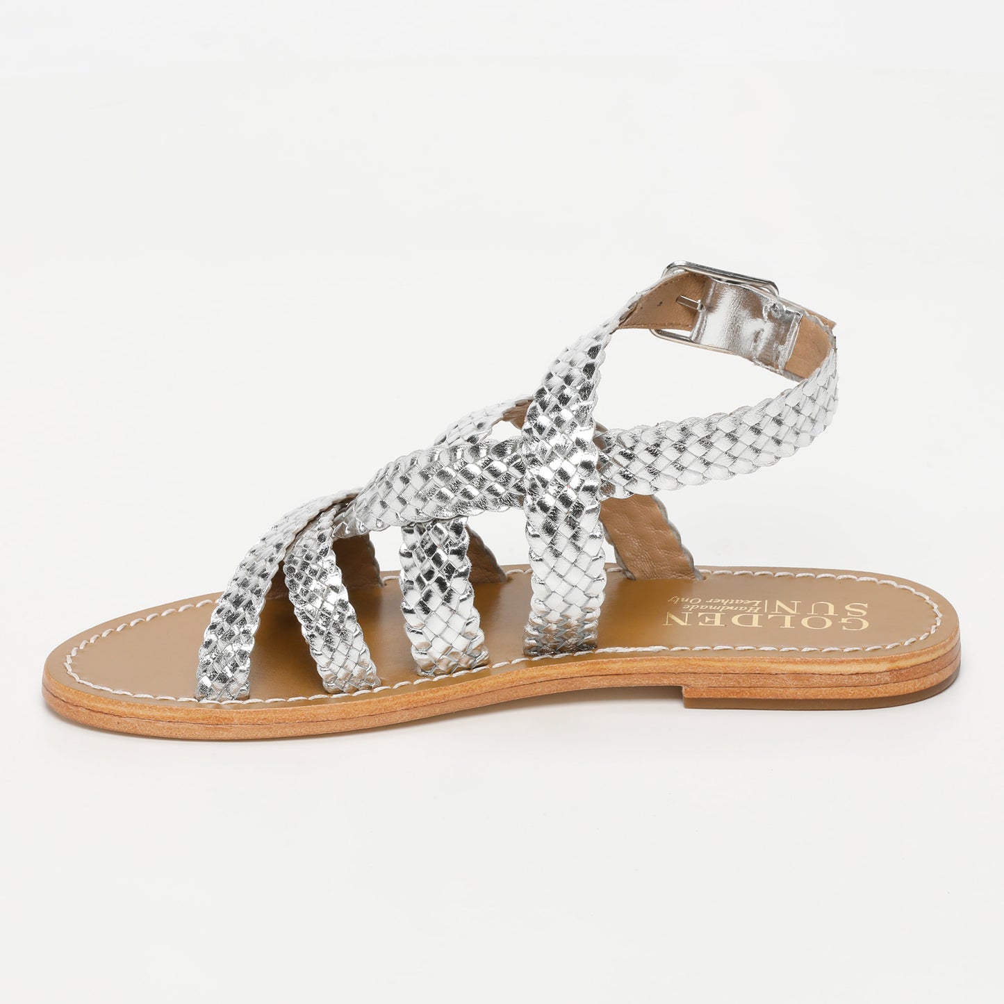 ELVIRA sandales en cuir silver