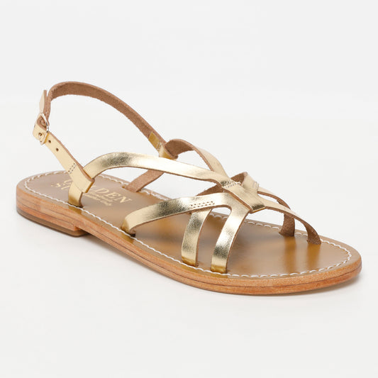 BONALY sandales en cuir dark gold