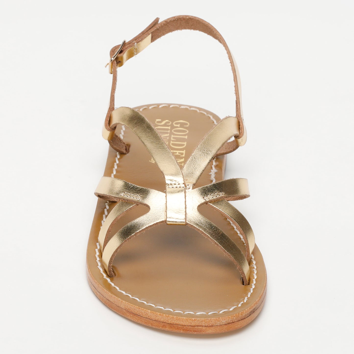 BONALY sandales en cuir dark gold