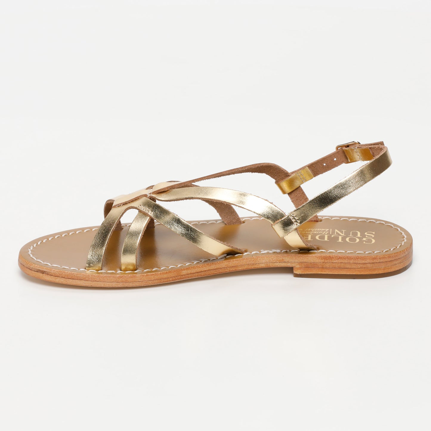 BONALY sandales en cuir dark gold