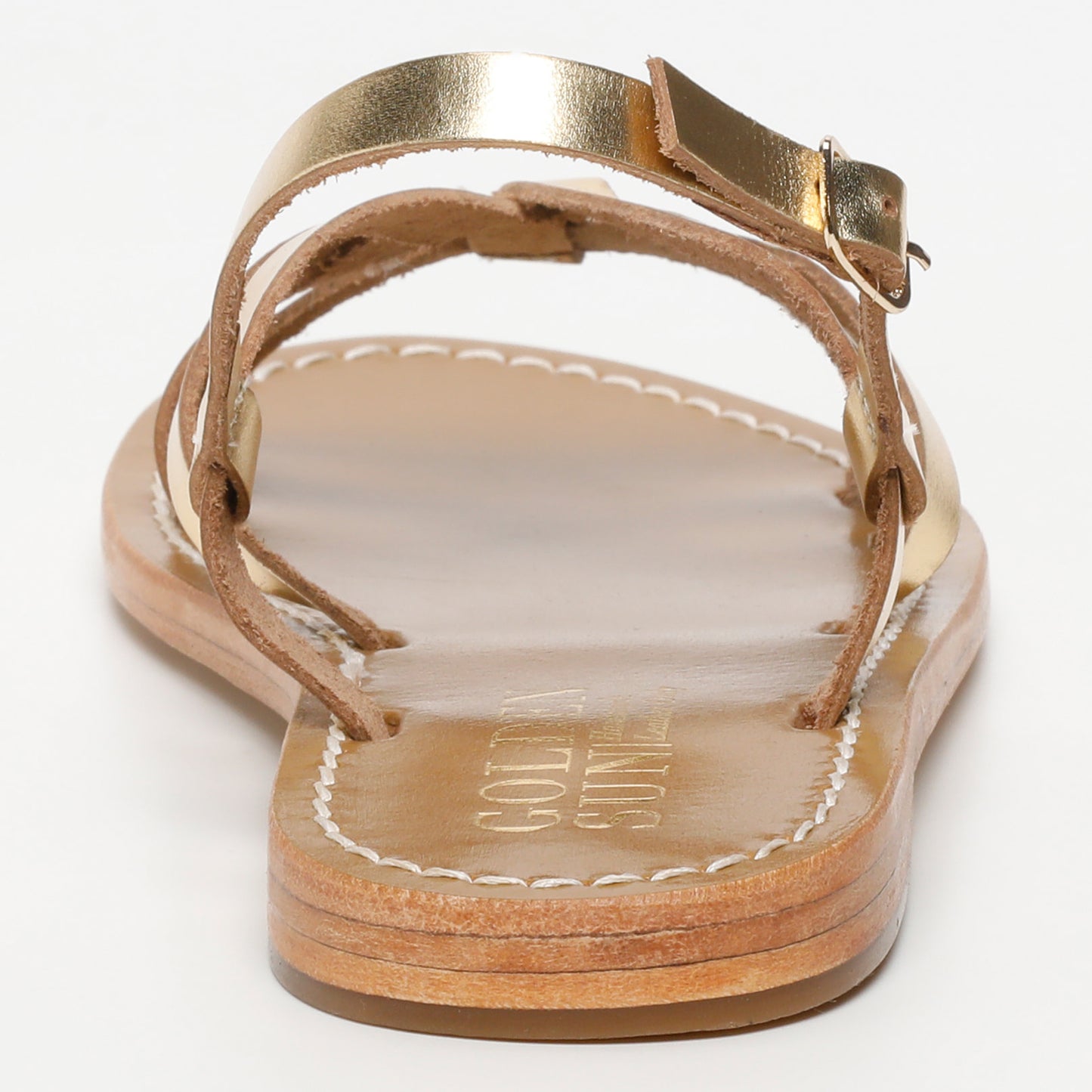 BONALY sandales en cuir dark gold