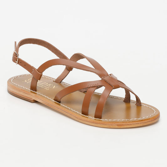 BONALY sandales en cuir camel