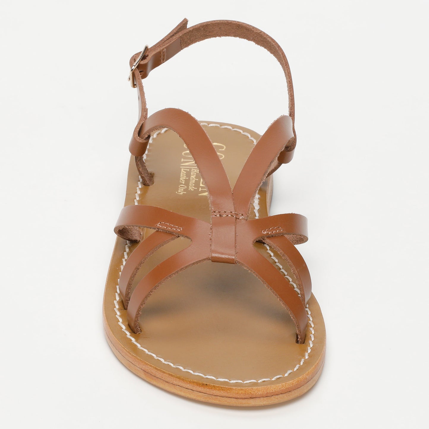 BONALY sandales en cuir camel