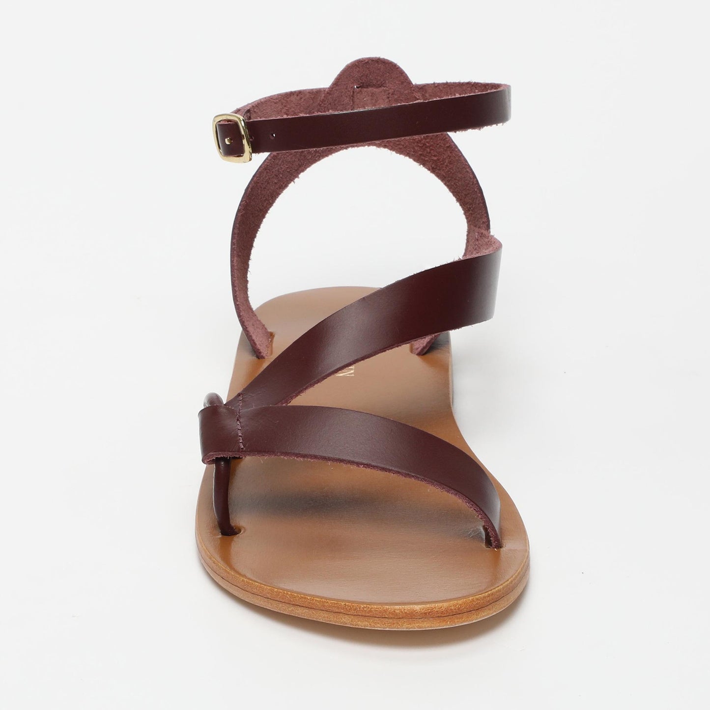 HANA sandales en cuir burgundy
