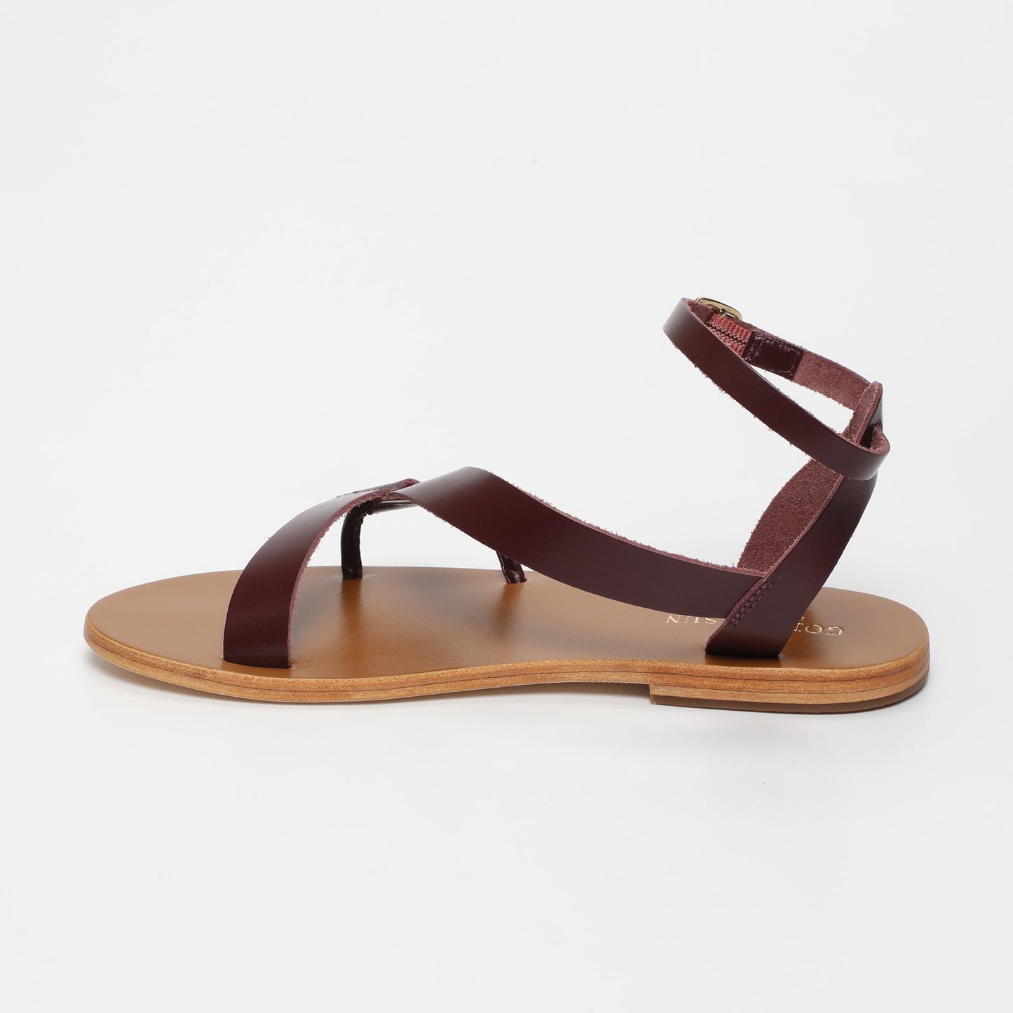 HANA sandales en cuir burgundy