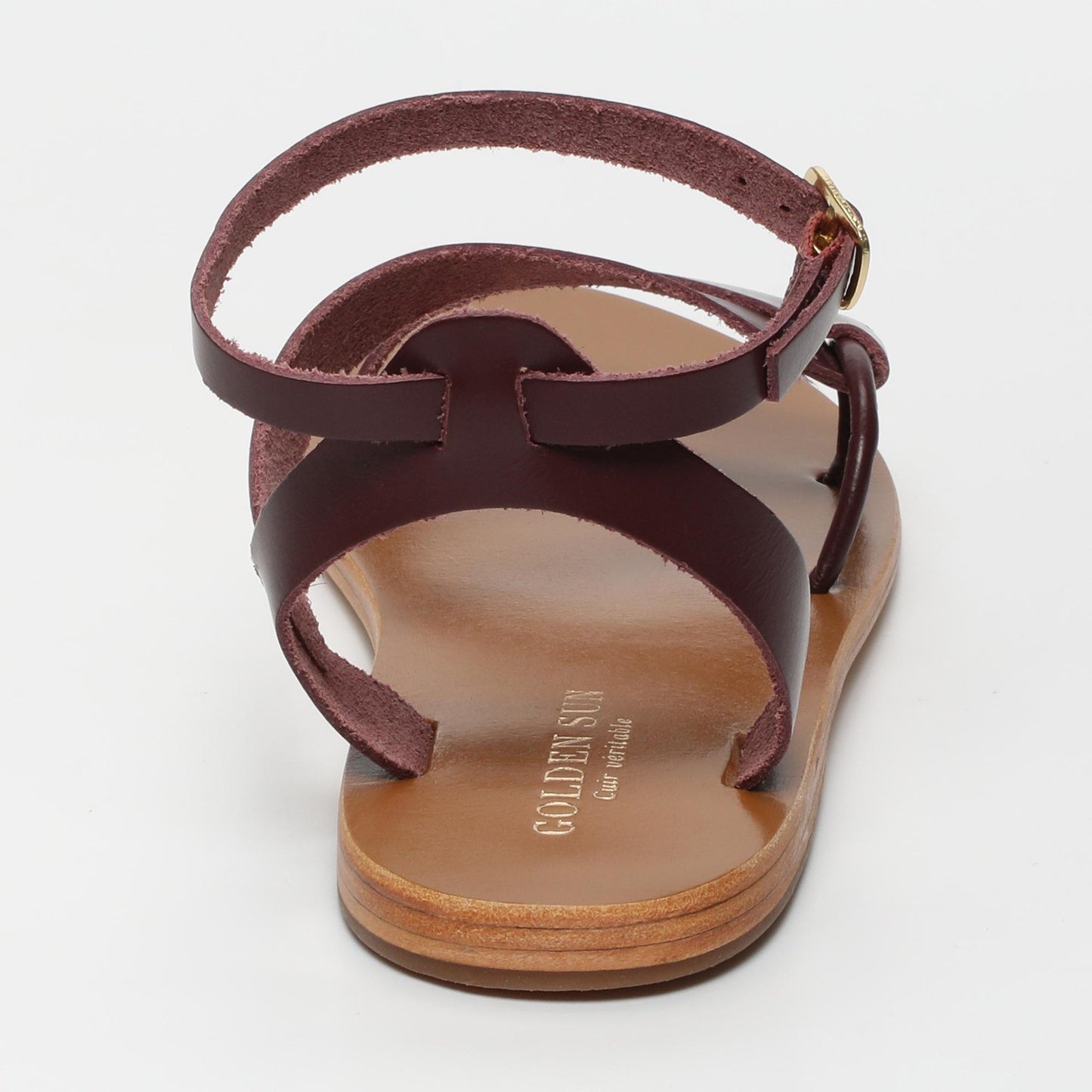 HANA sandales en cuir burgundy