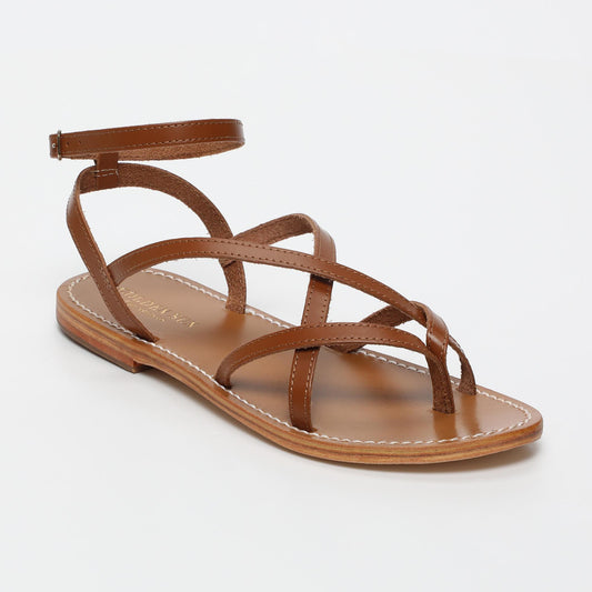 ISLA sandales en cuir camel