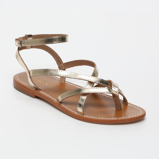 ISLA sandales en cuir gold