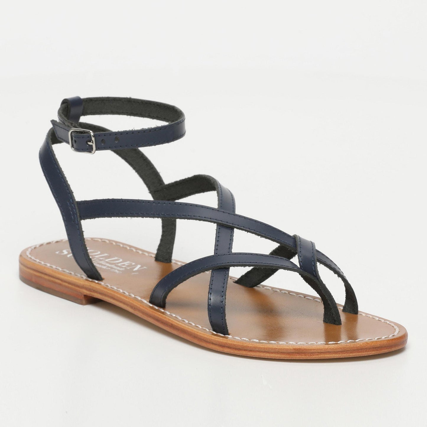 ISLA sandales en cuir navy
