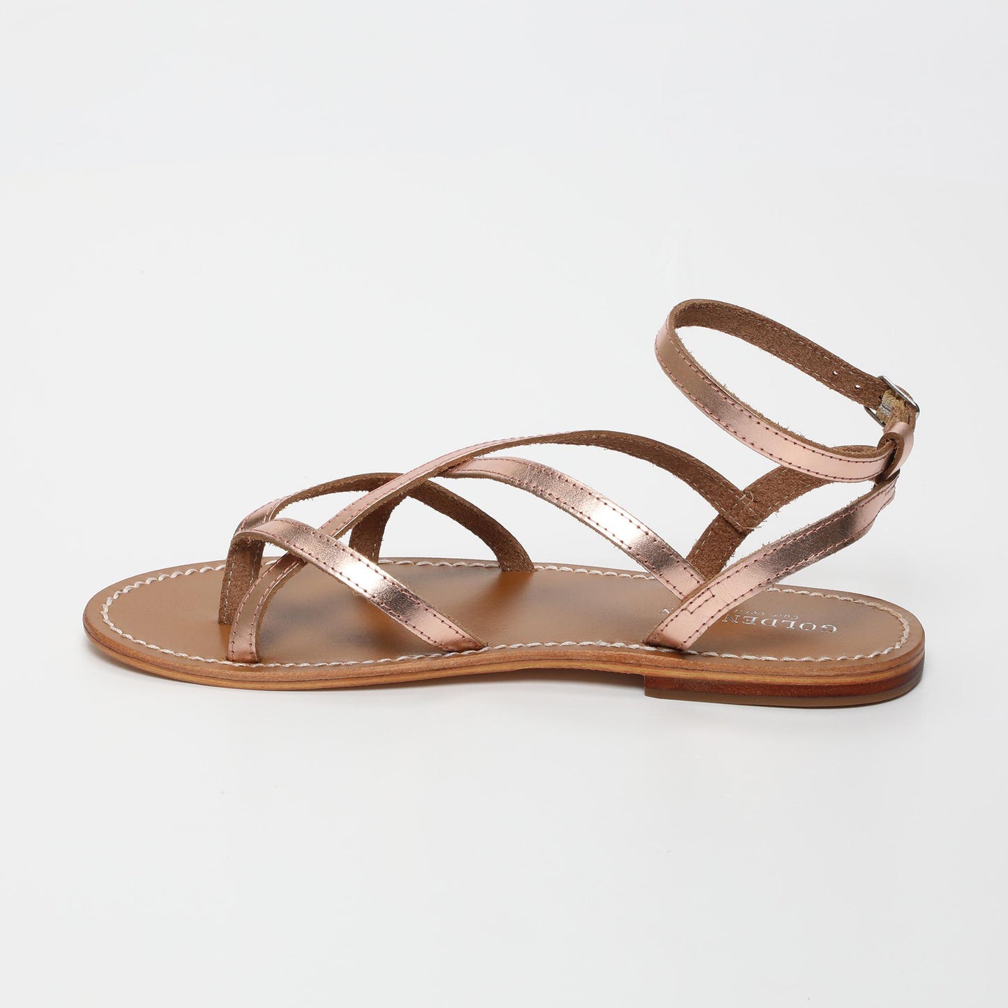 ISLA sandales en cuir rosegold