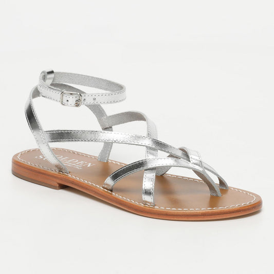 ISLA sandales en cuir silver