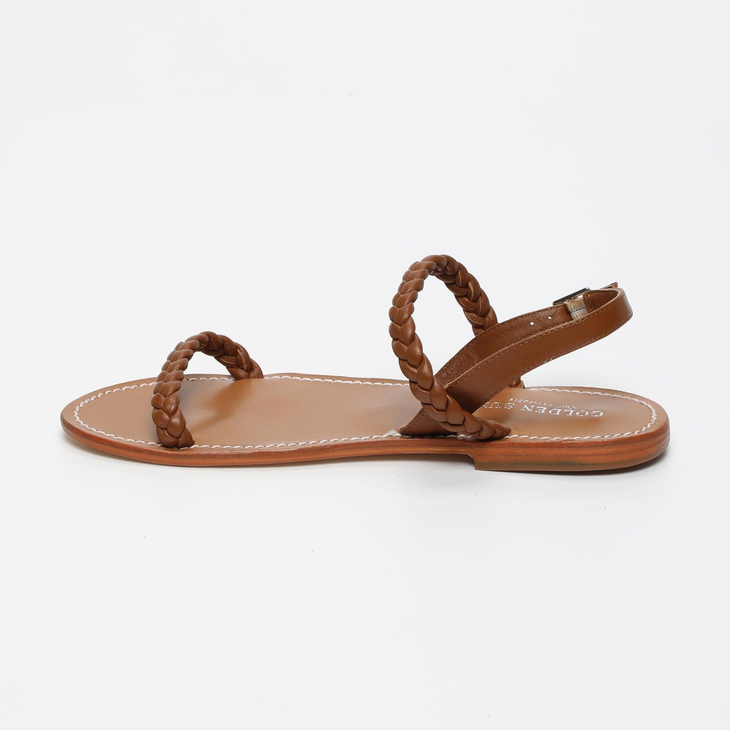IVY sandales en cuir camel