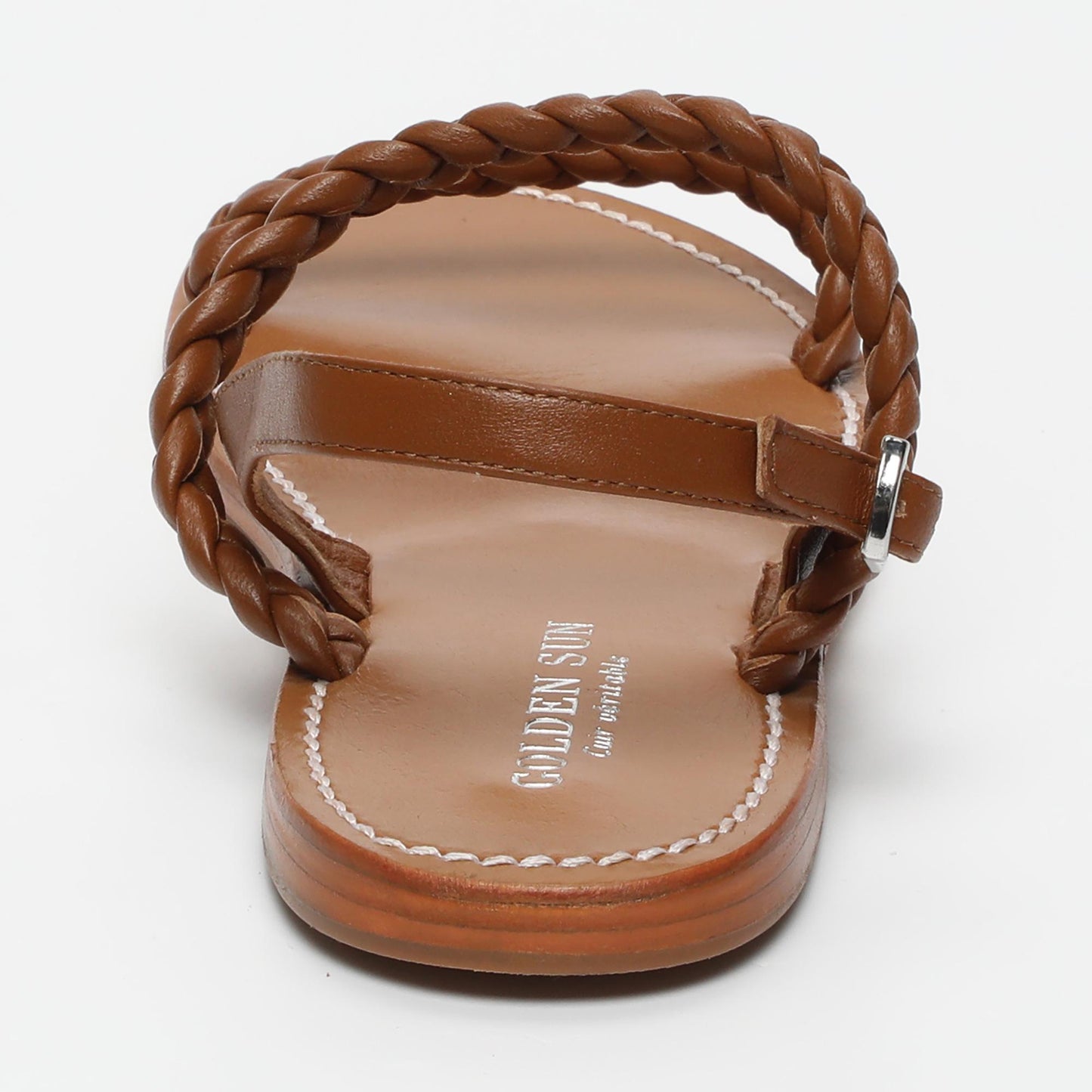 IVY sandales en cuir camel