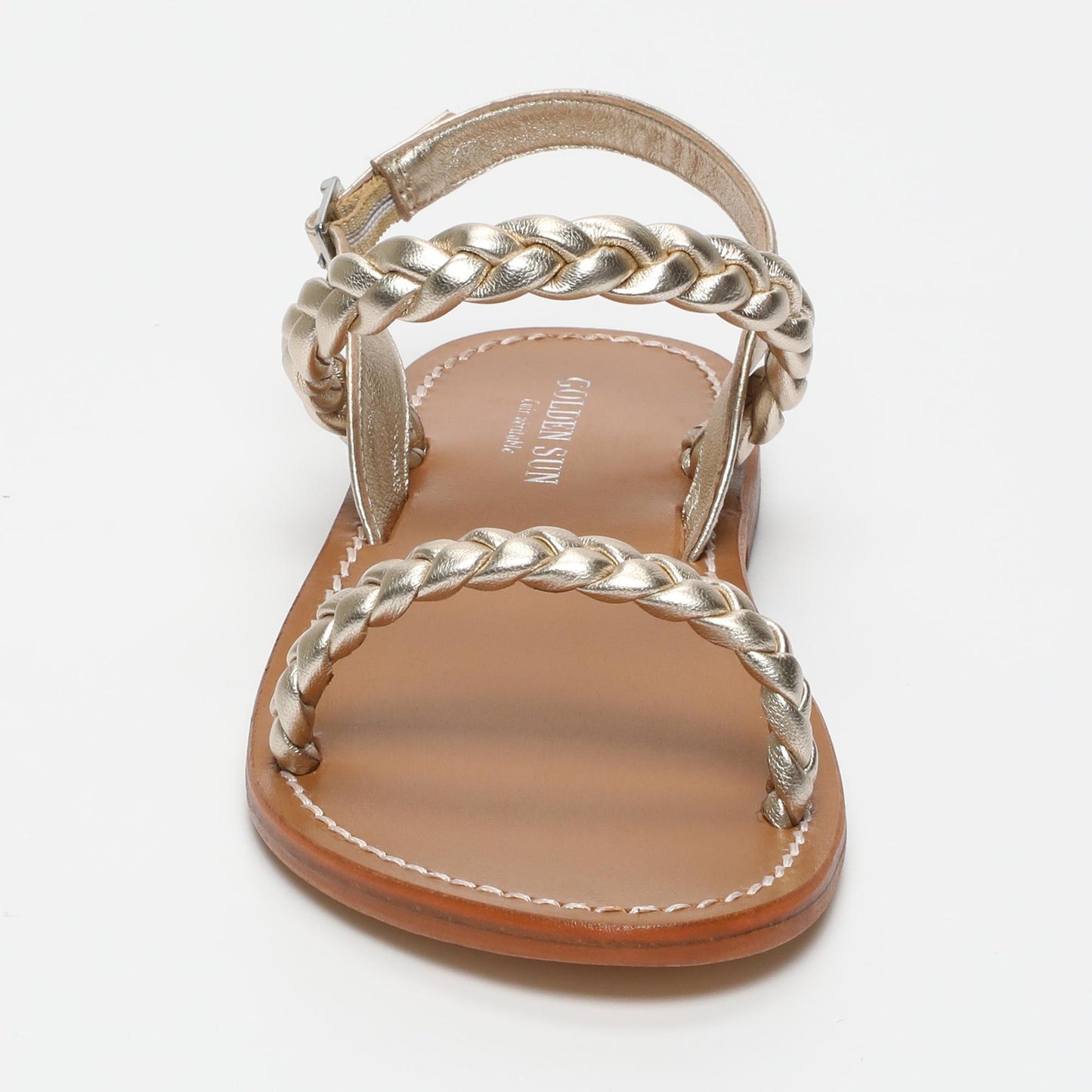 IVY sandales en cuir gold