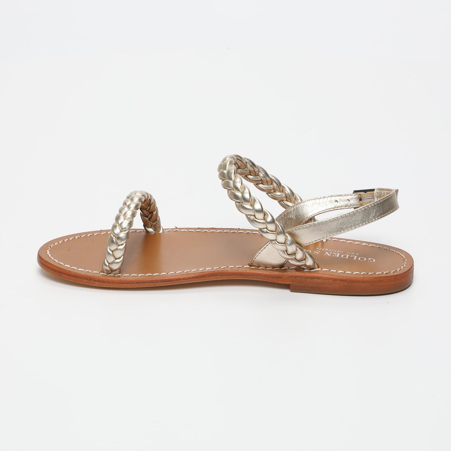 IVY sandales en cuir gold