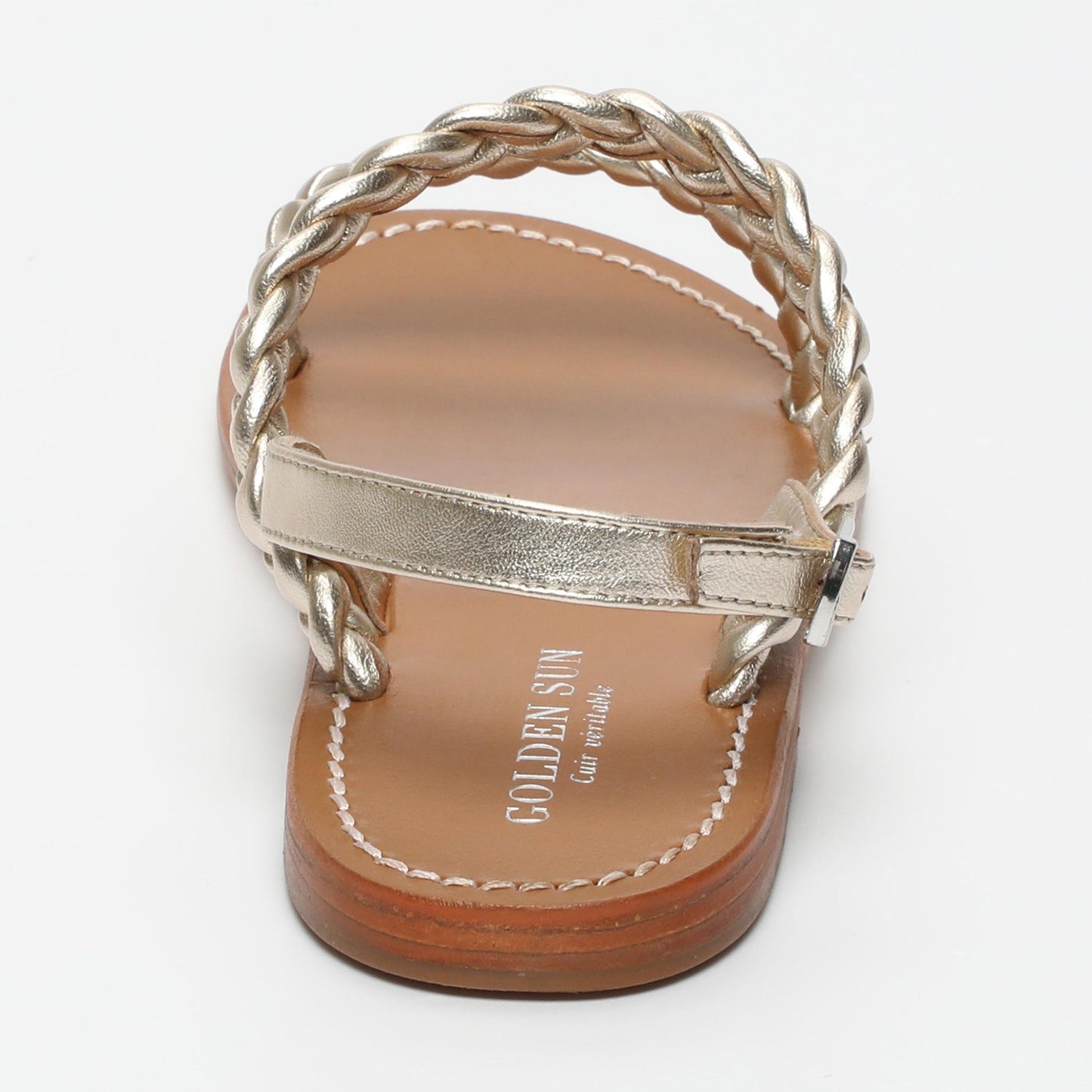 IVY sandales en cuir gold