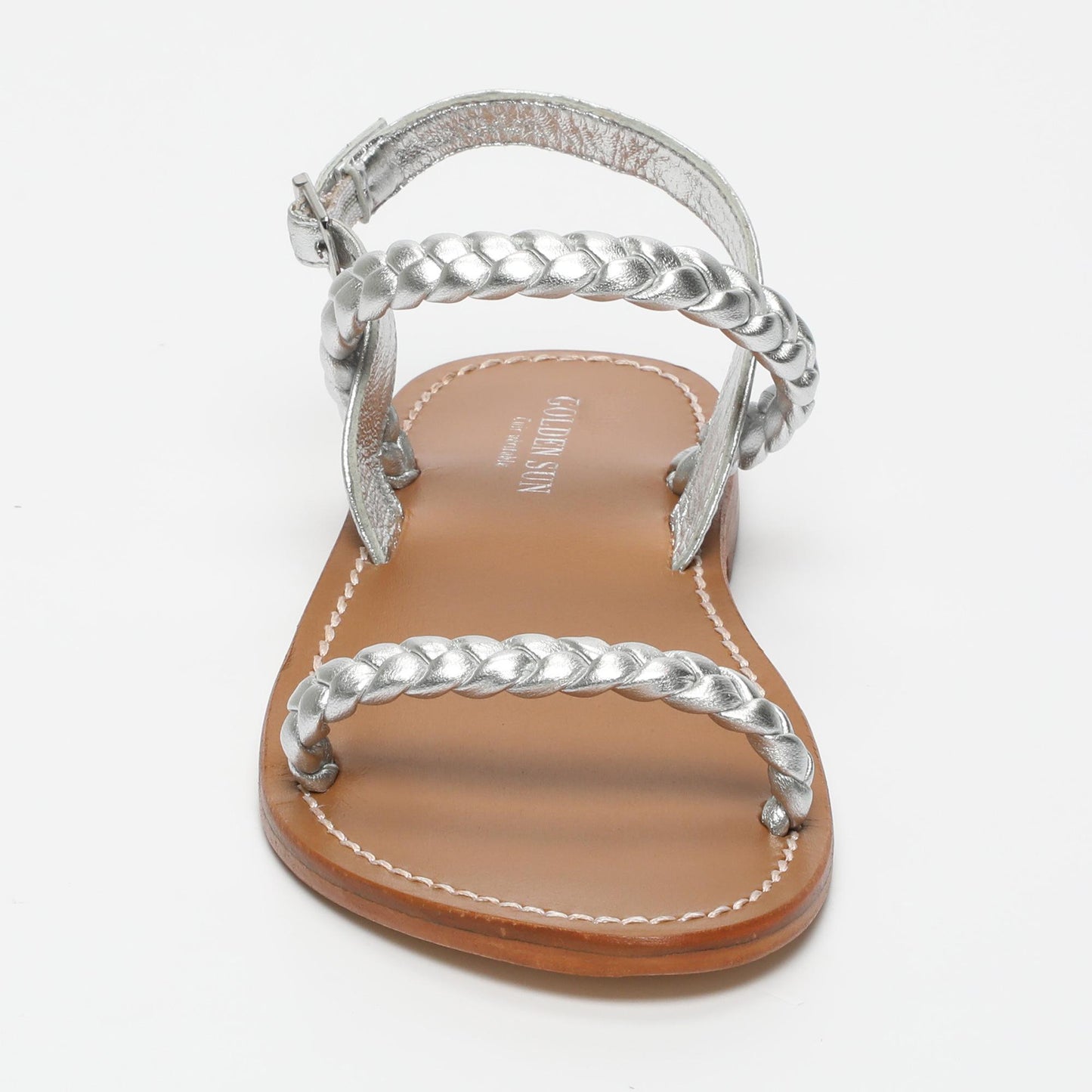 IVY sandales en cuir silver