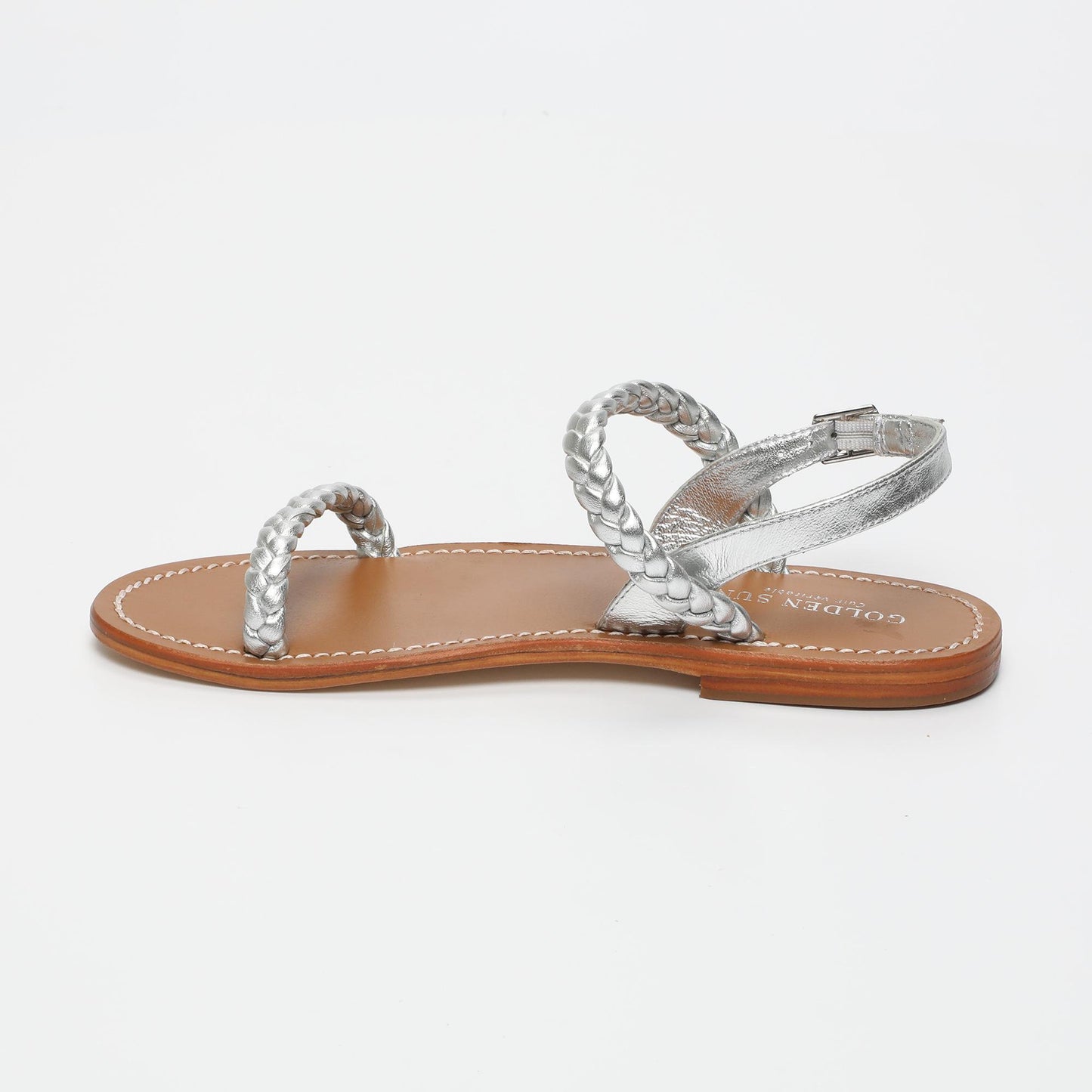 IVY sandales en cuir silver