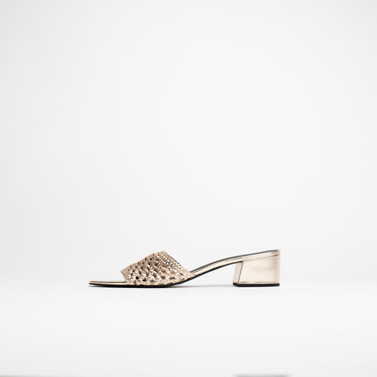 KEWANEE sandales en cuir gold