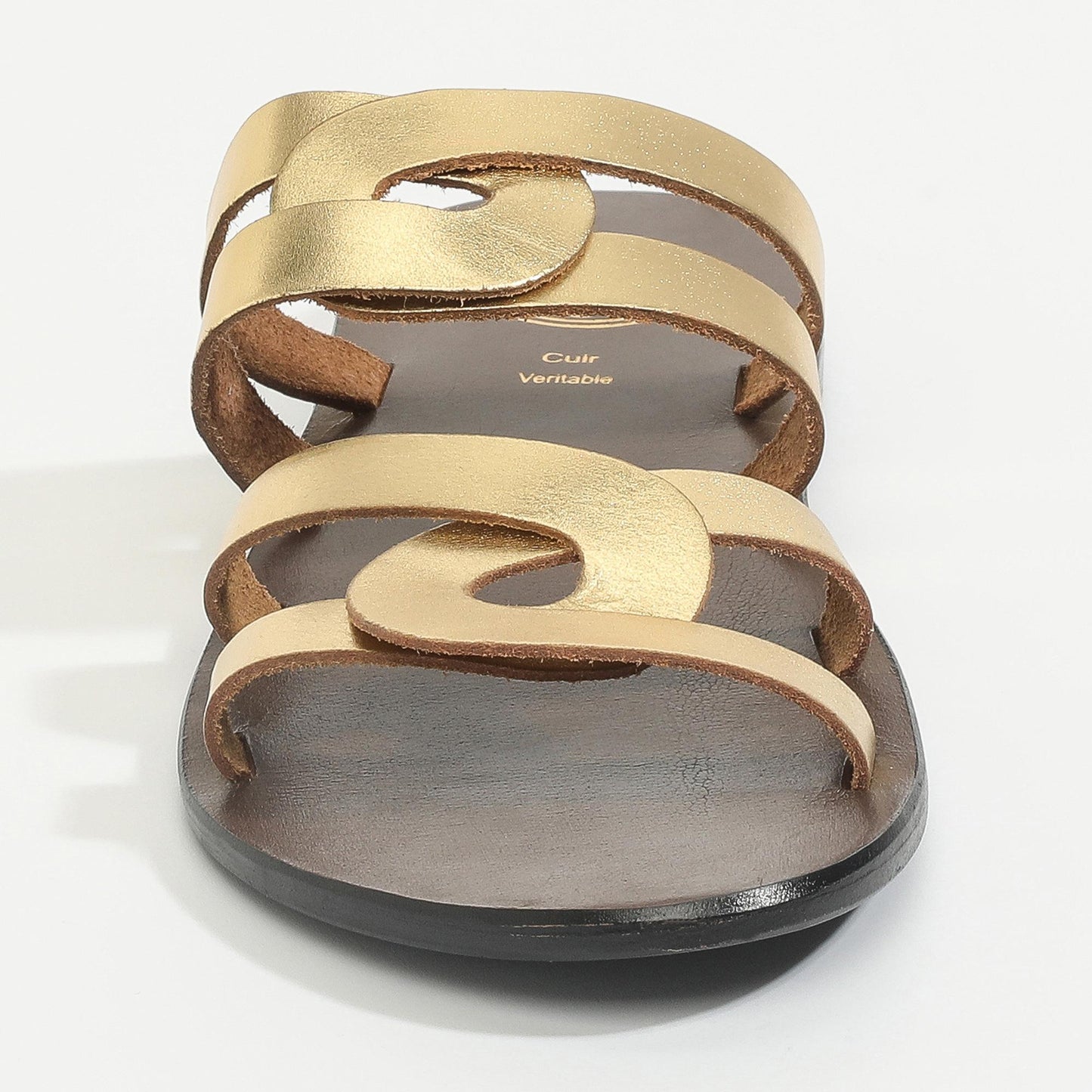 KIMBRA sandales en cuir dark gold