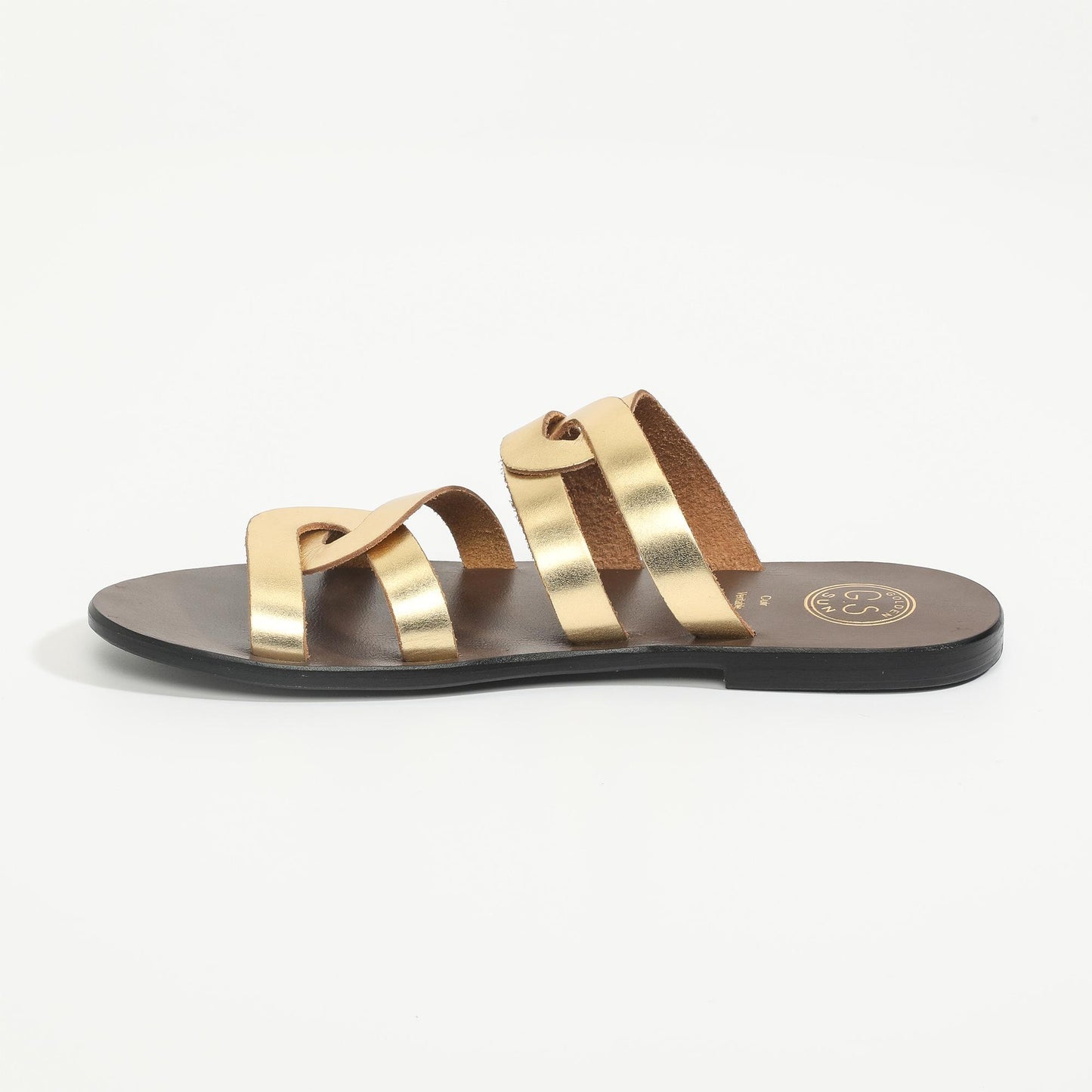 KIMBRA sandales en cuir dark gold