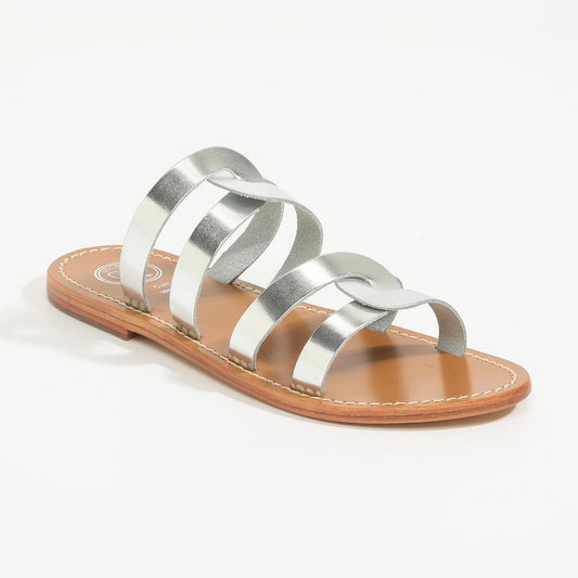 KIMBRA sandales en cuir silver