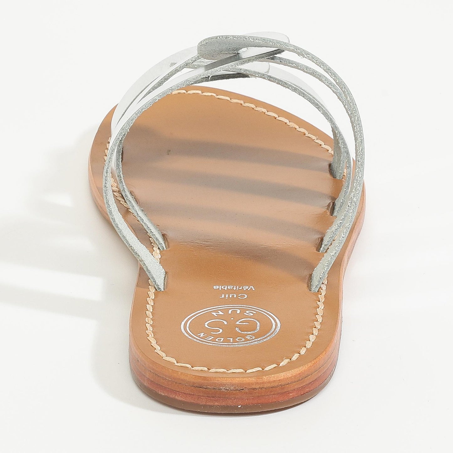 KIMBRA sandales en cuir silver