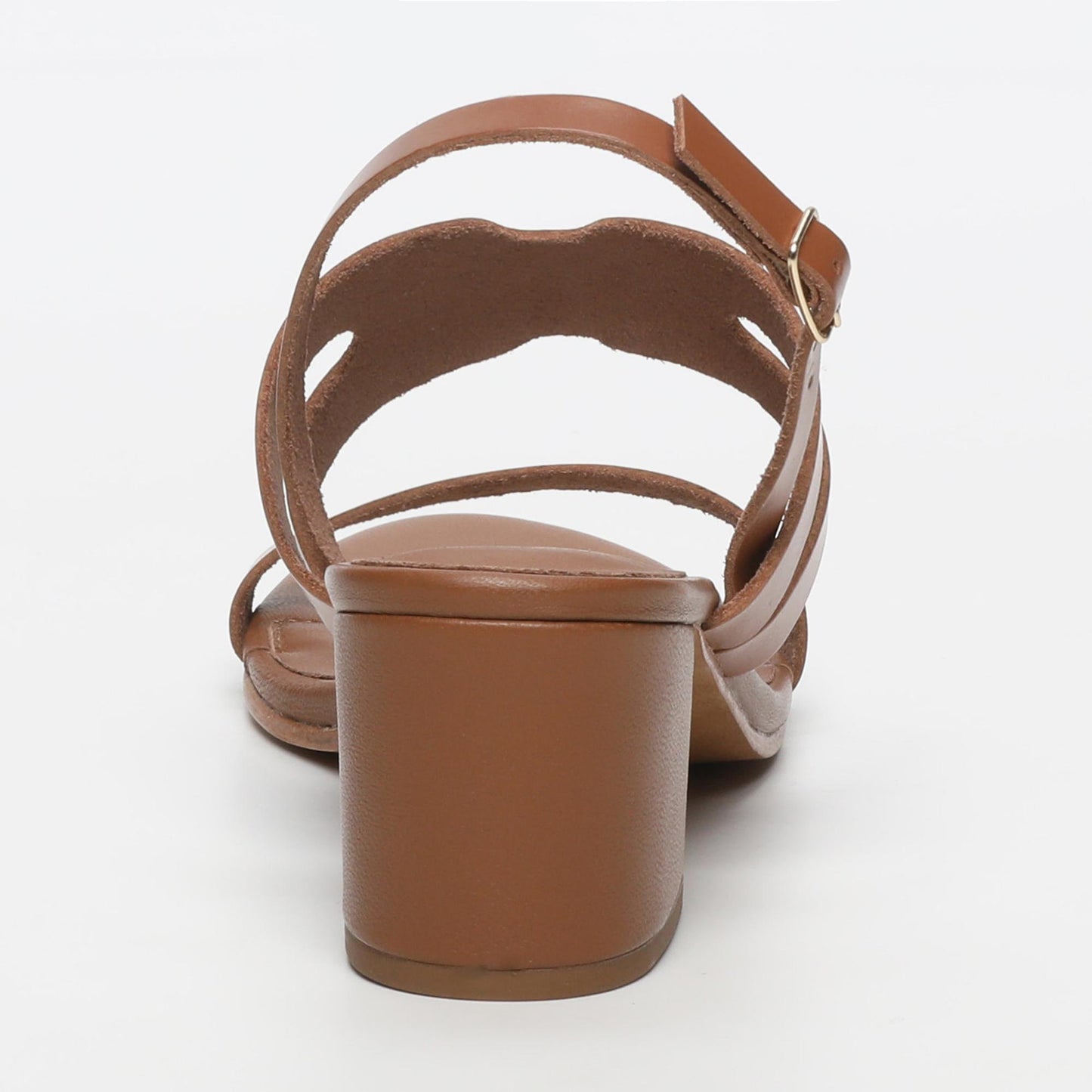 KISOS sandales en cuir camel