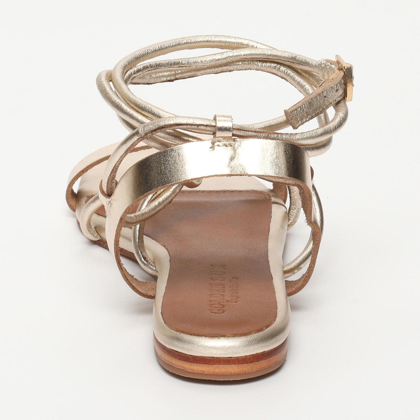 LADAN sandales en cuir gold