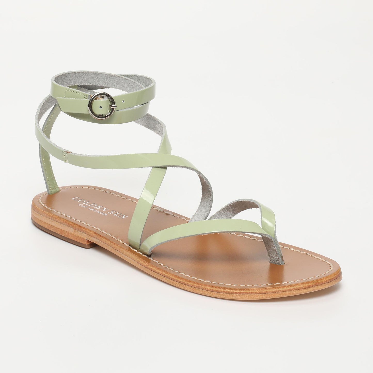 LAN sandales en cuir mint