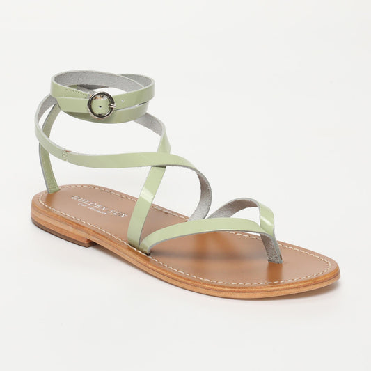 LAN sandales en cuir mint