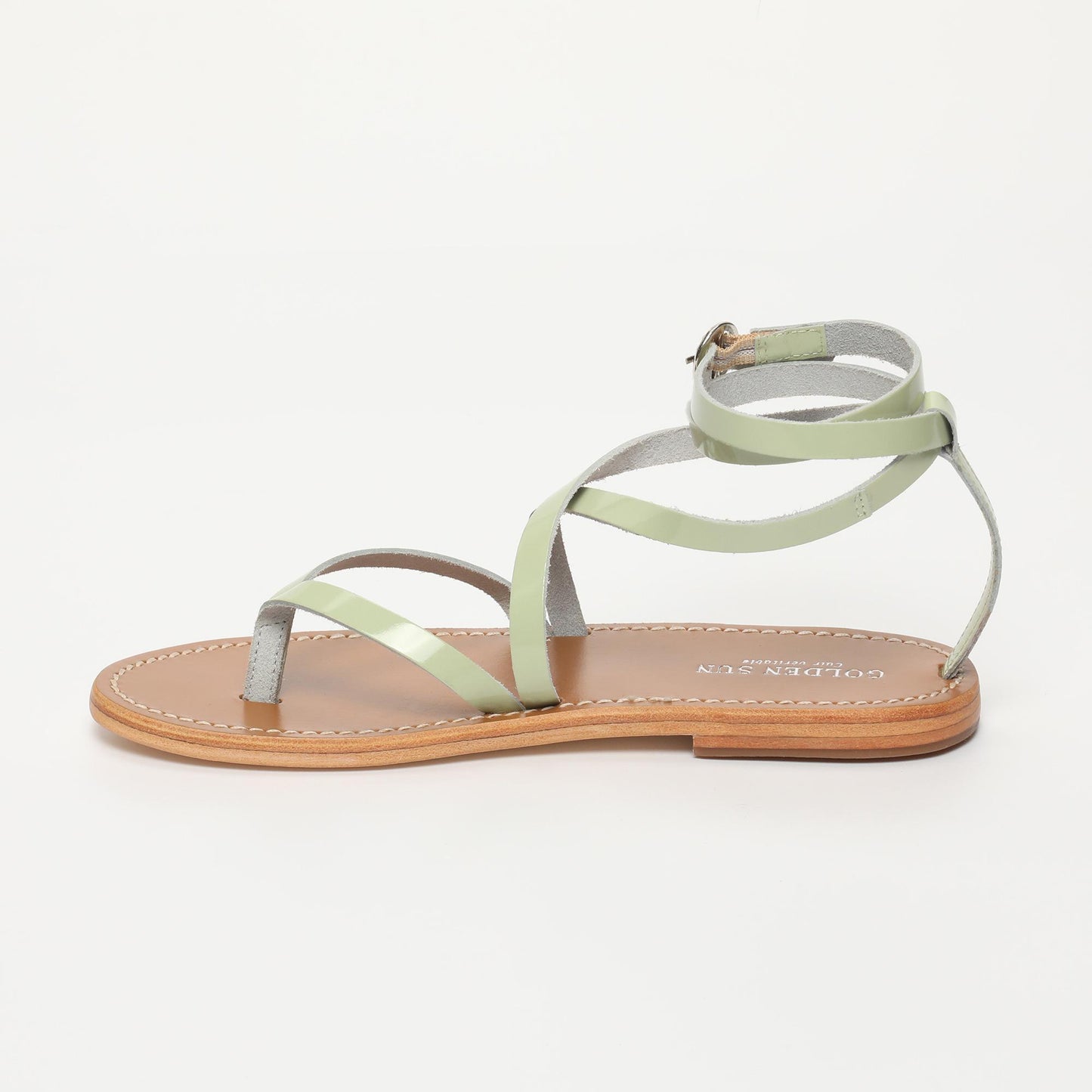 LAN sandales en cuir mint