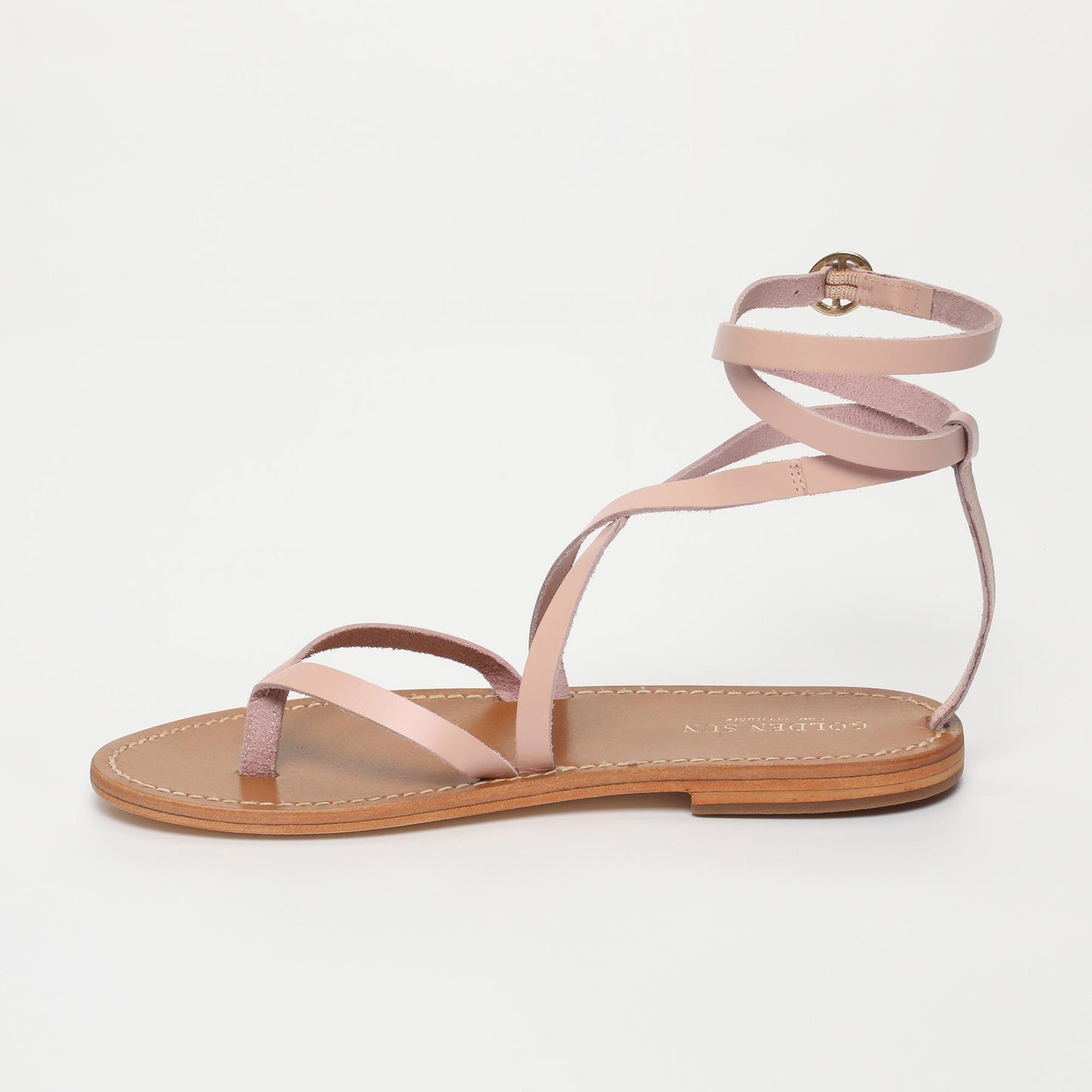 LAN sandales en cuir pink